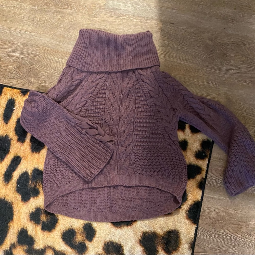 purple sweater